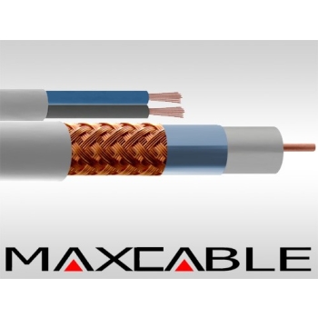 Przewód RG59+2*0,75mm CCTV 100%  150m MAXCABLE