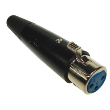 Gniazdo XLR 3p metal czarne