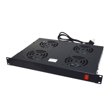 Panel wentylacyjny x4 19" 1U   RAL9004