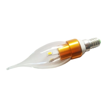 Żarówka LED GOAL E14 6x5630 3W Dimmable DW złota