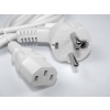 Kabel zasilający komputerowy, kolor biały 1,8m