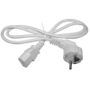 Kabel zasilający komputerowy, kolor biały 1,0m