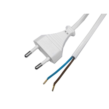 Kabel zasilający AC atestowany montażowy 5m biały