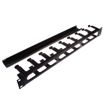 Organizator kabli 1U  8 uchwytów metal