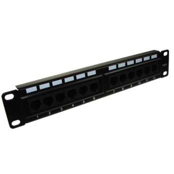 Patch panel 12-port UTP6 1U 10" złącza krone