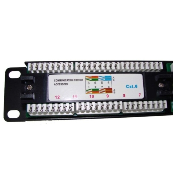 Patch panel 12-port UTP6 1U 10