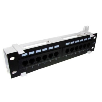 Patch panel 12-port UTP6 1U 10" złącza krone naści