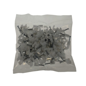 Uchwyt kabla okrągły  5mm KN-5  biały