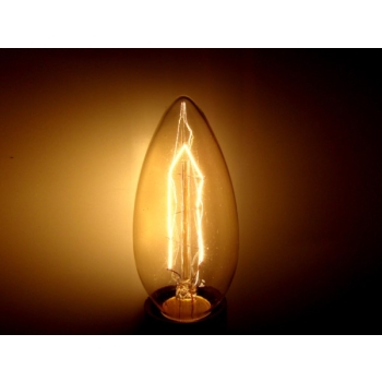 Żarówka węglowa Sabern C35 40W E14 Z shape
