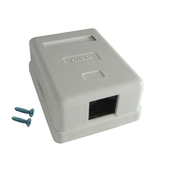 Puszka natynkowa cat5e 1x RJ-45 UTP zatrzaskowa