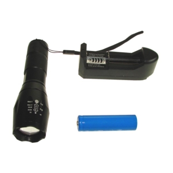 Latarka ręczna 1 dioda 8W T6 zoom 600lm + ładowark