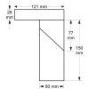 Oprawa sufitowa Rachid biała 60x150mm
