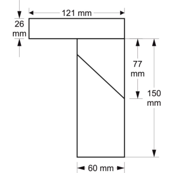 Oprawa sufitowa Rachid biała 60x150mm