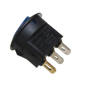 Przełącznik podświetlany okrągły niebiesk 250V/6A