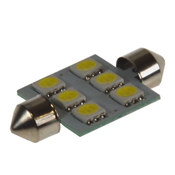 Żarówka C5W 36mm  6*5050 12V CW