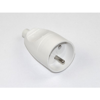 Gniazdo zasilające 230V na kabel z uziemieniem bia