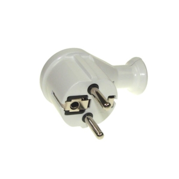 Wtyczka kątowa rozbieralna Uni-Schuko 2p+Z biała