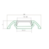 Profil LED PL2ANA-01  2,0m klosz frosted