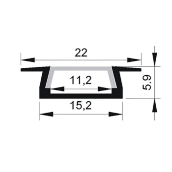 Profil LED PL2ANA-03  2,0m klosz frosted