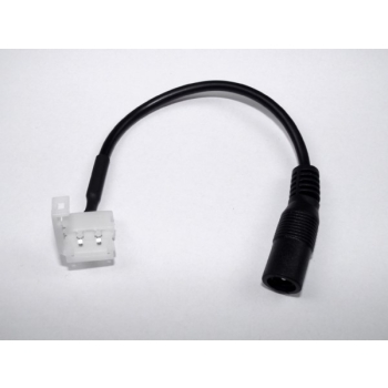 Złączka led  8mm 3528-gniazdo DC 2,5/5,5 na kablu