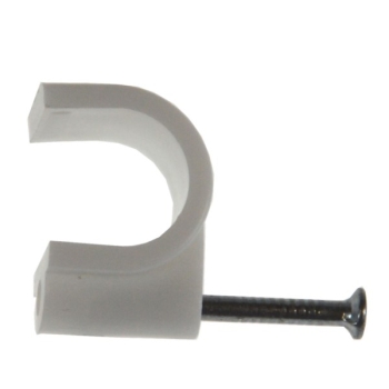 Uchwyt kabla okrągły 12mm KN-12  biały