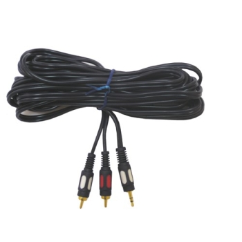 Kabel Jack3,5st-2RCA łezka złoty  7,5m