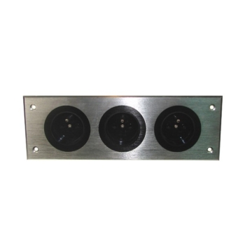 Media port Cova  3*230V  srebrny
