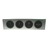 Media port Cova  2*230V 1*HDMI 1*VGA 1*USB srebrny