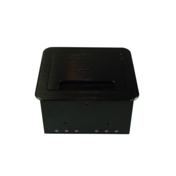 Media port CUBA  1*GN.zasilające 1*RJ45 1*USB czar