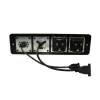 Media port Cova  2*230V 1*HDMI 1*VGA 1*USB czarny