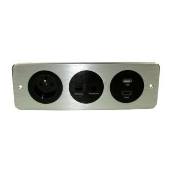 Media port Cova  1*230V 1*RJ45 1*RJ11 1*USB 1*HDMI