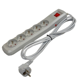 Listwa przepięciowa 5 gniazd 3,0m szara ARMAC R5