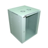 Szafa 19" wisząca KERN 15U 600x600 RAL7035 szkło