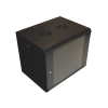 Szafa 19" wisząca ZETA  9U 600x450 RAL9004 szkło