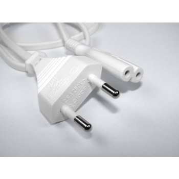 Kabel zasilający AC atestowany, kolor biały 1,5m