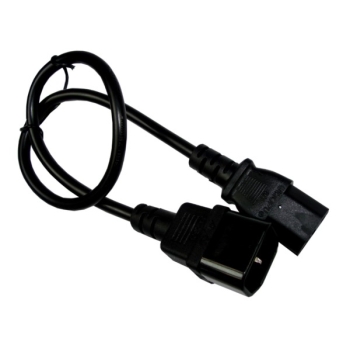 Kabel zasilający C14 - C13  0,5m czarny