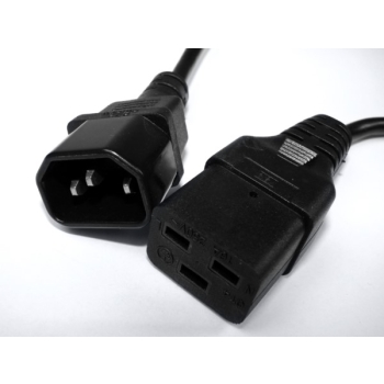 Kabel zasilający C14 - C19  1,0m czarny