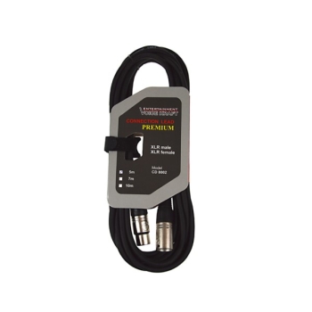 Przedłużacz XLR mikrofonowy black 5,0m