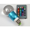Żarówka LED Gais  E27 3W  RGB z pilotem niebieska-
