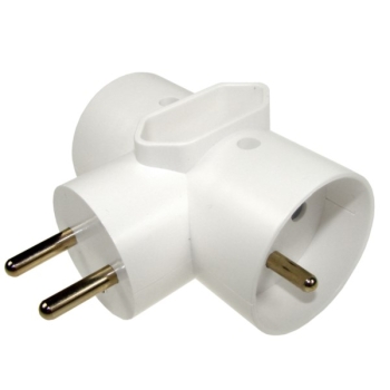 Rozgałęźnik elektryczny 2,5A+2*10A biały