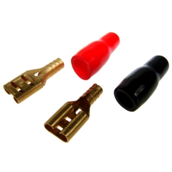 Konektor F (4,8) żeński + koszulka 1,5mm2 op/20szt