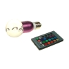 Żarówka LED Gais  E27 3W  RGB z pilotem fioletowa