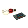 Żarówka LED Gais  E27 3W  RGB z pilotem czerwona-