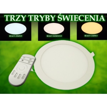 Panel led okragły Round  6W 230V WW+DW+CW pilot