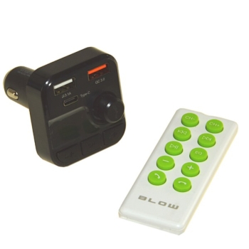 Transmiter samochodowy FM z bluetooth i ładowarką