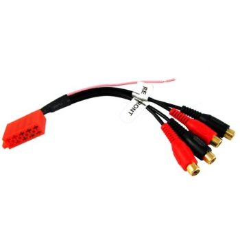 Adaptor wtyk ISO 10 line out wyjście gniazda RCA