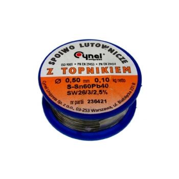Cyna 0,50/100g Sn60Pb40 z topnikiem Cynel