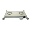 Panel wentylacyjny x2 z termostatem 19" 1U RAL7035