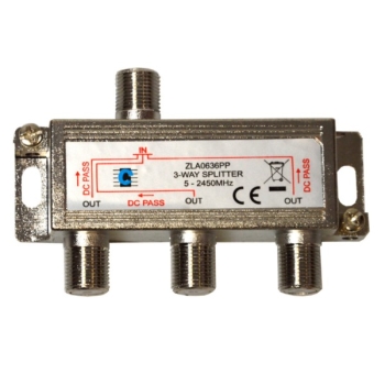 Spliter F*3 HQ 5-2450MHz power pass