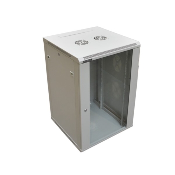 Szafa 19" wisząca ZETA 18U 600x600 RAL7035 szkło